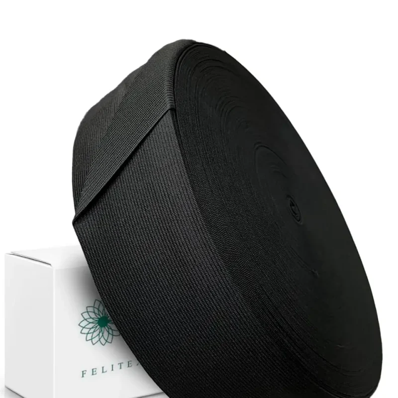 Резинка вязаная эластичная швейная, черная