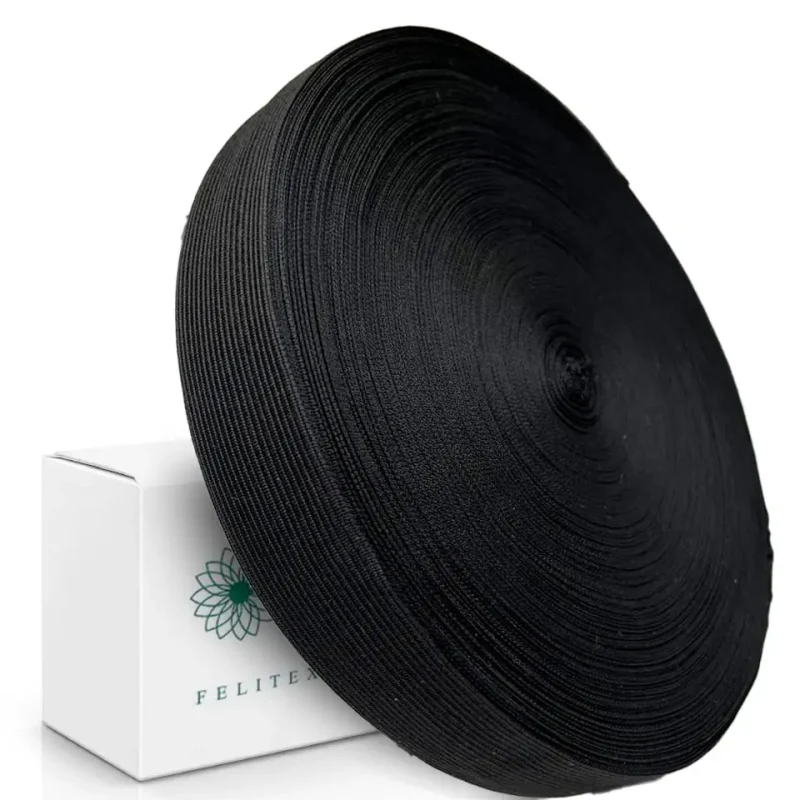 Резинка вязаная эластичная швейная, черная