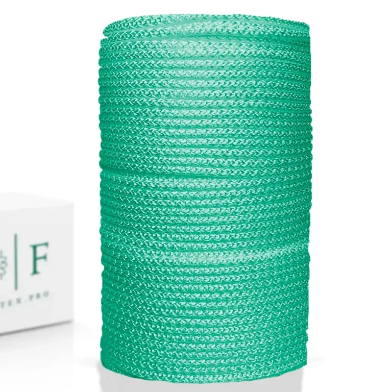 шнур вязаный с наполнителем бирюзовый 4мм