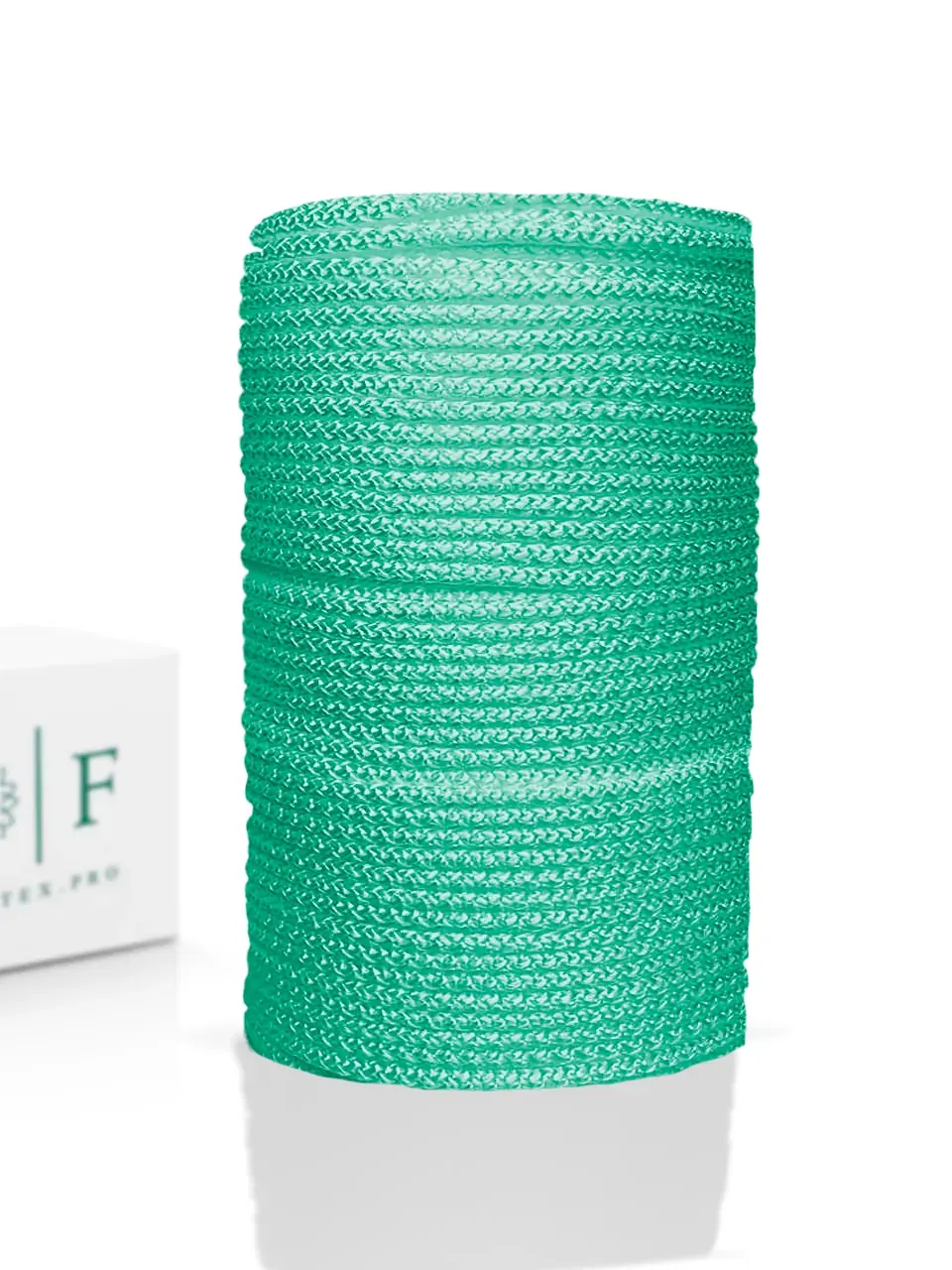 шнур вязаный с наполнителем бирюзовый 4мм