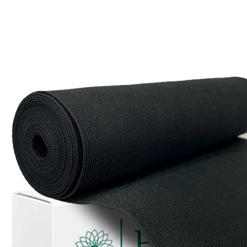 Резинка вязаная эластичная швейная бандажная, черная 230 мм